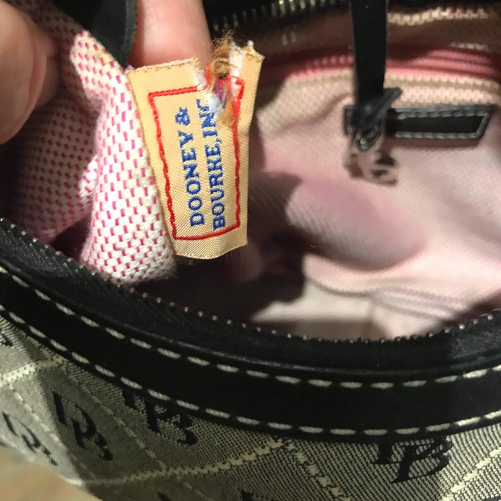 Dooney & Bourke Black Gray Cream Bag. - Picture 5 of 10